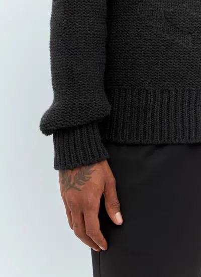 Burberry Cashmere Sweater With Ekd Design In Black
