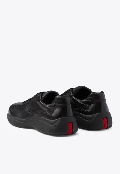 Prada Lace-up Sneakers In Black