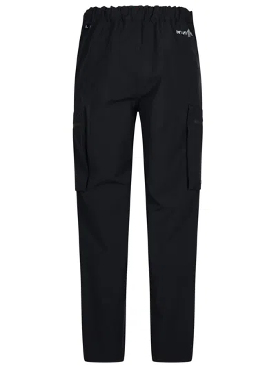 Moncler Grenoble Black Cargo Pants With Adjustable Waist In Stretch Fabric Woman In Black