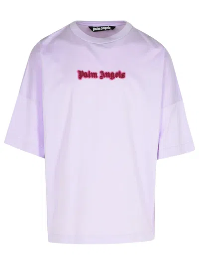 Palm Angels Neon Logo Oversize T-shirt In Multicolor