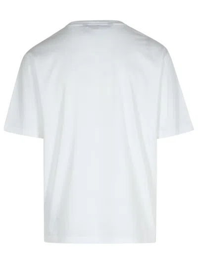 Palm Angels White Short-sleeved T-shirt With Monogram Pa Embroidery In White