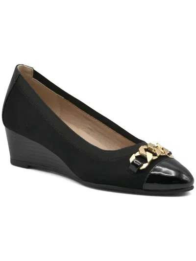 Mootsies Tootsies Womens Padded Insole Wedge Wedge Heels In Black