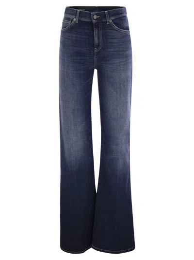 Dondup Pantalone Amber Blu In Dark Denim