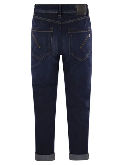 Shop Dondup Koons Loose Jeans With Jewelled Buttons In Dark Denim