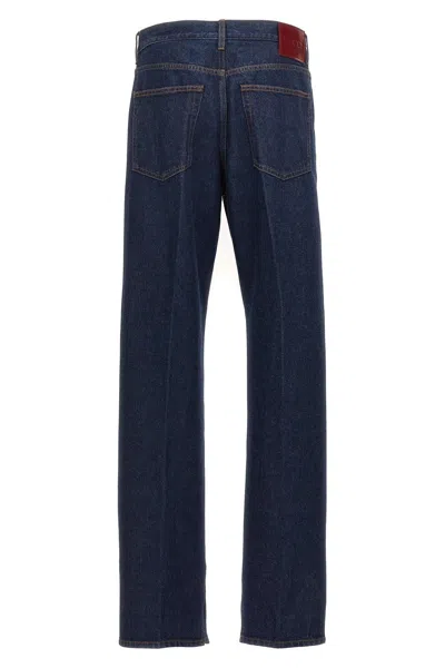Gucci Mens Dark Blue Brand-embossed Mid-rise Straight-leg Jeans In Blue