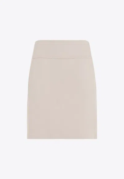 Shop 's Max Mara Ali Wool Mini Skirt In Ivory