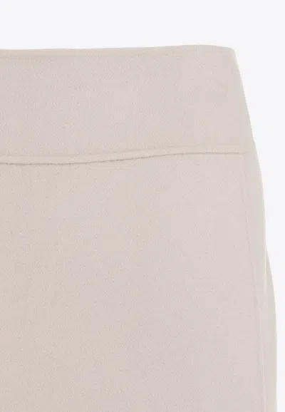 Shop 's Max Mara Ali Wool Mini Skirt In Ivory