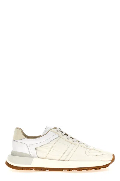 Maison Margiela Leather Sneakers White In White