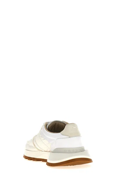 Maison Margiela Leather Sneakers White In White