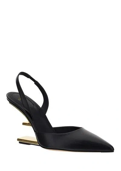 Shop Fendi Sandals In Black