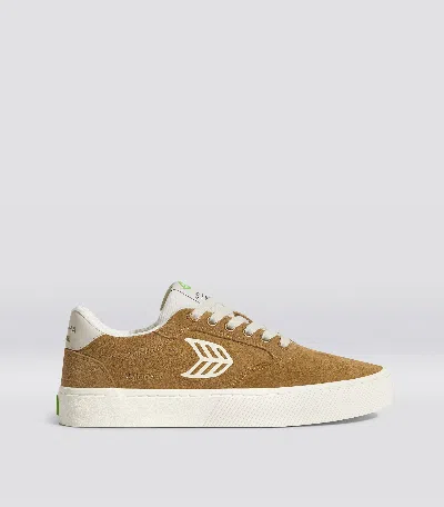 Shop Cariuma Naioca Camel Suede Ivory Logo Sneaker Women In Camel/ivory