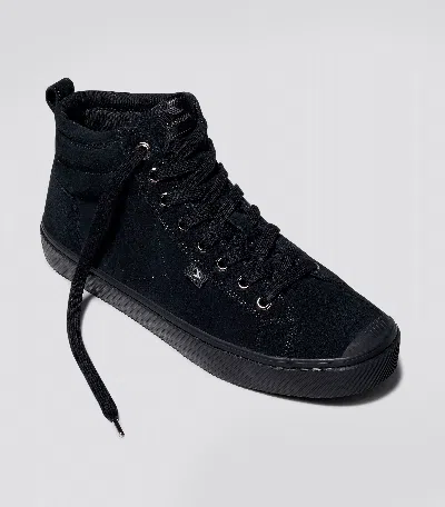 Cariuma Oca Suede High-top Sneakers In All Black
