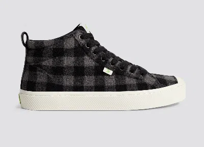 Cariuma Oca High Black Plaid Sneaker Men In Black Plaid
