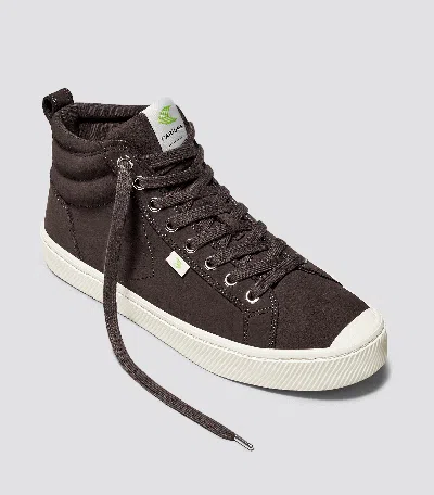 Shop Cariuma Oca High Dark Brown Suede Sneaker Men