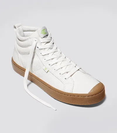 Shop Cariuma Oca High Gum Off-white Canvas Sneaker Women