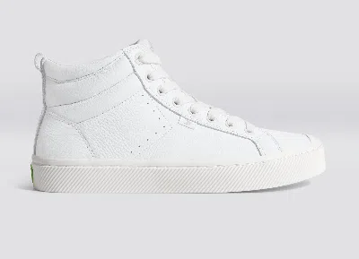 Shop Cariuma Oca High Off-white Premium Leather Sneaker Men