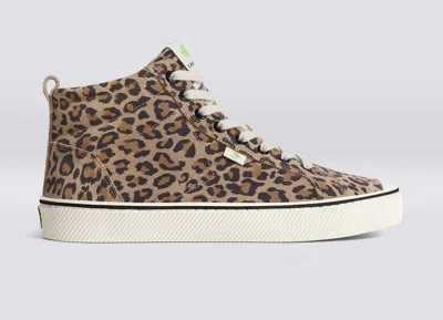 Cariuma Oca High Stripe Leopard Print Suede Sneaker Men In Leopard Print
