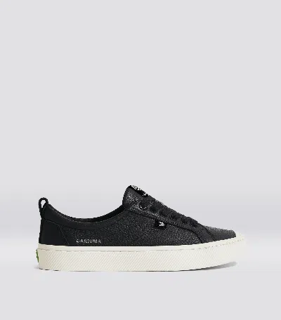 Cariuma Oca Low Black Premium Leather Sneaker Women In Black