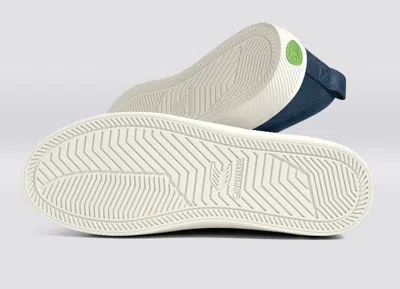 Cariuma Oca Low Dark Denim Premium Leather Sneaker Women In Dark Denim