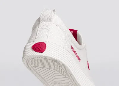 Cariuma Oca Low Pantone Off-white Canvas Viva Magenta Sneaker Men In Off-white/pantone Viva Magenta