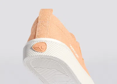 Cariuma Oca Low Pantone Peach Fuzz Canvas Contrast Thread Sneaker Men In Pantone Peach Fuzz