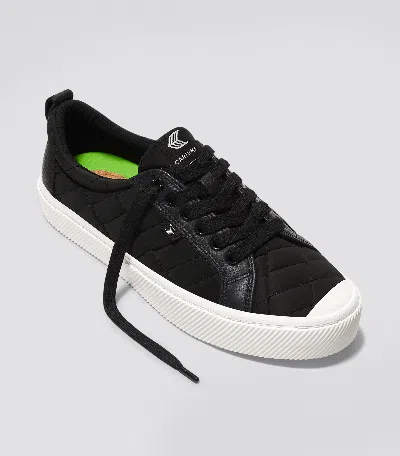 Shop Cariuma Oca Low Quilt Black Premium Leather Sneaker Men