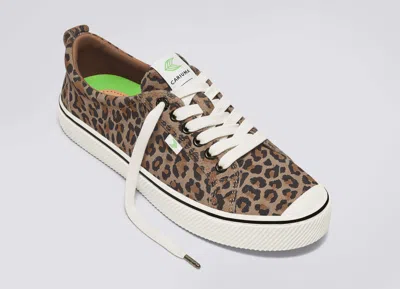 Cariuma Oca Low Stripe Leopard Print Suede Sneaker Women In Leopard Print