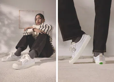 Cariuma Oca Sneakers In White Premium Leather/off-white Vintage Suede