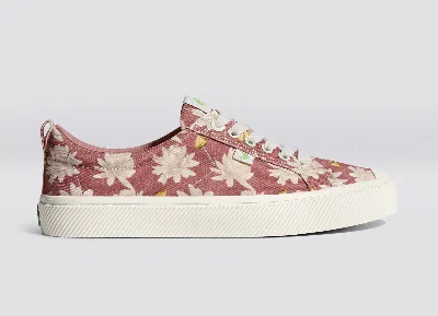 Shop Cariuma Oca Low Withered Rose Canvas Giant Lilies Sneaker Men In Withered Rose Giant Lilies