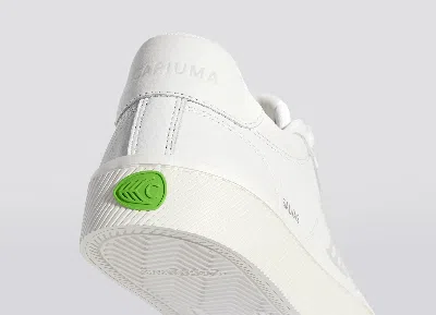 Cariuma Salvas White Premium Leather Ice Logo Sneaker Men In White/ice