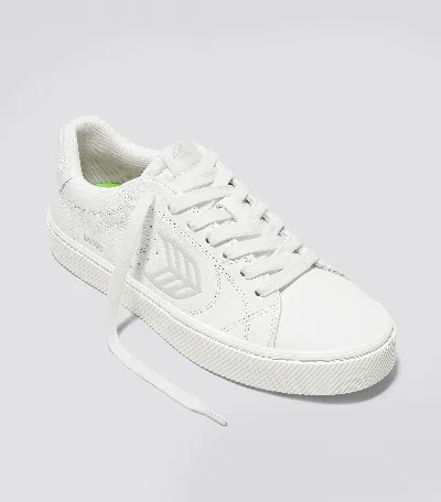 Cariuma Salvas White Premium Leather Ice Logo Sneaker Women In White/ice