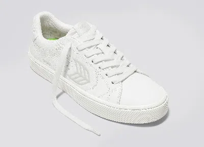 Cariuma Salvas White Premium Leather Ice Logo Sneaker Women In White/ice