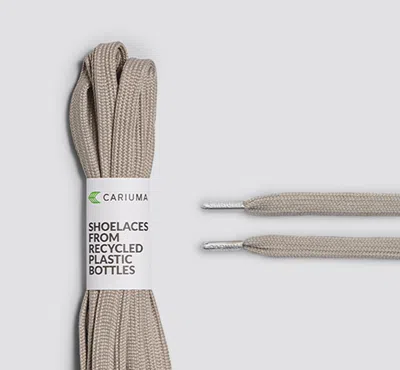 Cariuma Shoe Lace Cloud Grey With H Silver Tip In Cloud Grey H Silver Tip