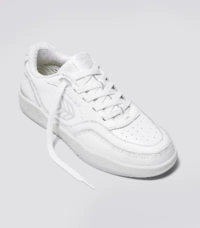 Cariuma Uba White Premium Leather Ice Logo Sneaker Men In White/ice