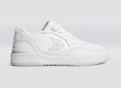 Cariuma Uba White Premium Leather Ice Logo Sneaker Women In White/ice