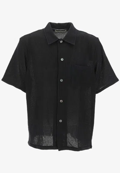 Our Legacy Black Boucle Box Shirt In Black