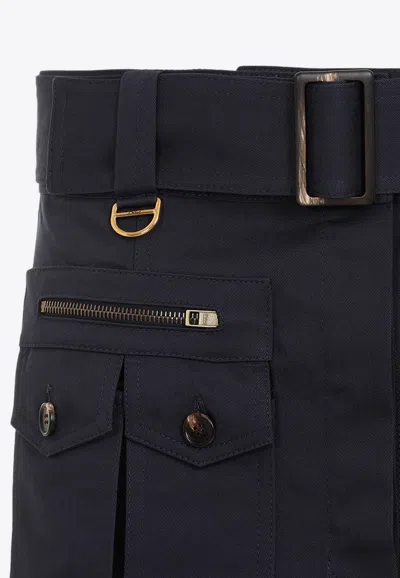 Chloé Cargo Mini Skirt In Blue