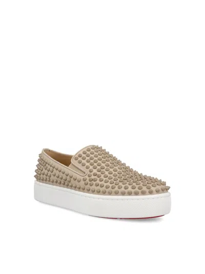 Christian Louboutin Spikeboat Slip-on Sneaker In Saharienne/saharienne Mat