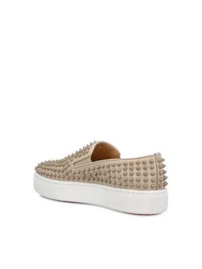 Christian Louboutin Spikeboat Slip-on Sneaker In Saharienne/saharienne Mat
