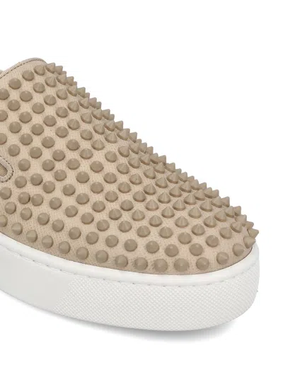 Christian Louboutin Spikeboat Slip-on Sneaker In Saharienne/saharienne Mat