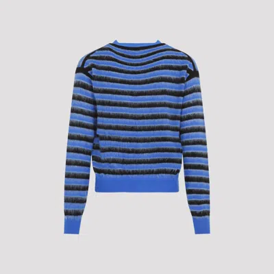 Marni Blue And Black Wool Knitwear In Blue