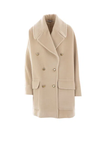 Shop Tagliatore Coats In Beige