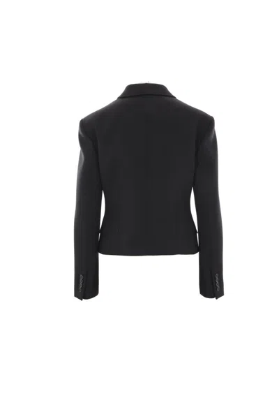 The Row Fletcher Single-breasted Wool Jacket In Black