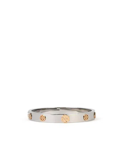 Tory Burch Miller' Silver Plated Brass Bracelet In Silver