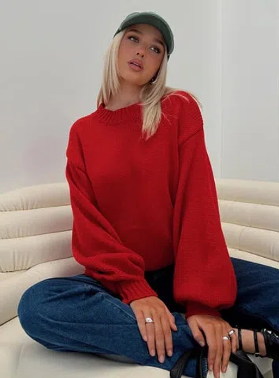 Princess Polly Harmony Sweater In Red
