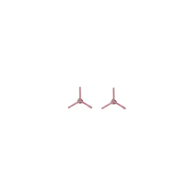 Y/project Pink Glitter Mini Y Earrings In Multicolor