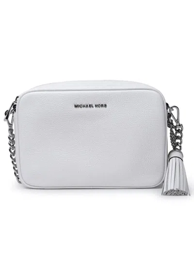 Michael Kors White Leather Ginny Bag In White