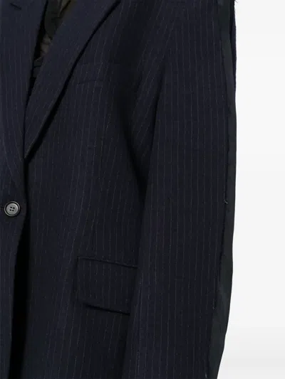 Pushbutton Raw Edge Jacket In Blue