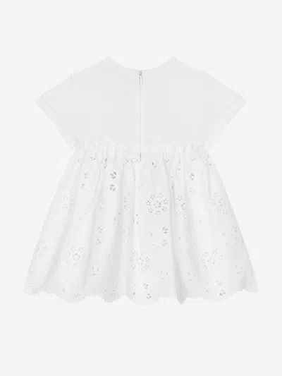 Dolce & Gabbana Jersey And Poplin Dress With Dolce&gabbana Logo In White