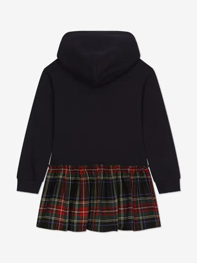 Dolce & Gabbana Girls Tartan Tulip Sweater Dress In Multicoloured